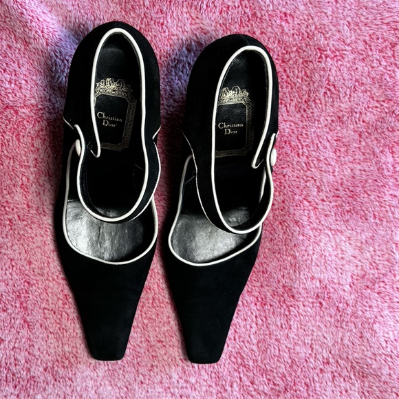 Dior Black and White Maryjane Wedges - Picture 3 of 9